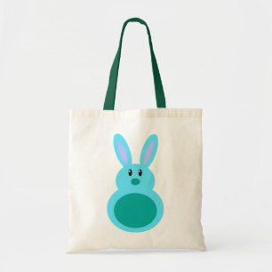 Bolso De Tela Mini Conejo de Pascua Aqua Candy Totebag