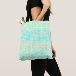 Bolso De Tela Mini Cuadrados En Cuadrados Mint Spearminado