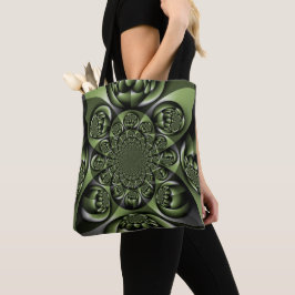 Bolso De Tela Mini Esferas del bosque verde blanco