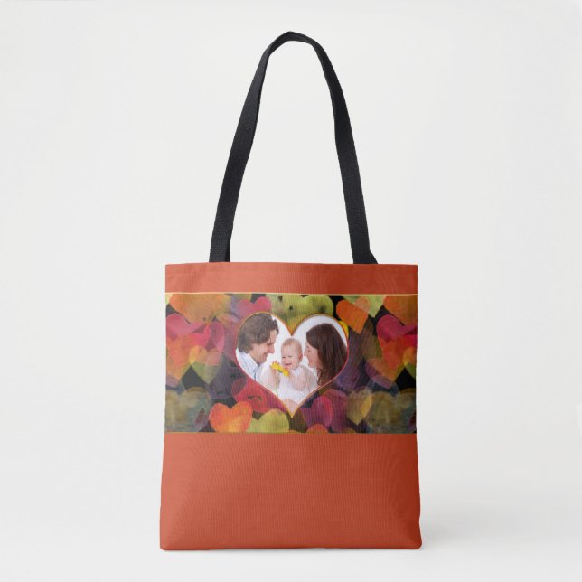 Bolso De Tela Mini Frame - Heart ART I + tu Foto (Anverso)