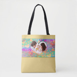 Bolso De Tela Mini Marco - Corazón ART VI + tu Foto