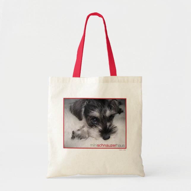 Bolso De Tela Mini perrito de Schnauer (Frente)