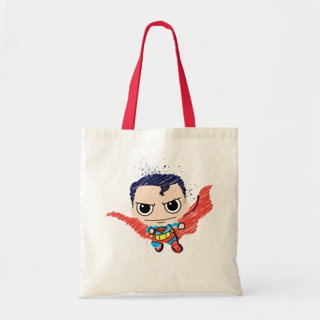 Bolso De Tela Mini Superman Sketch (Frente)