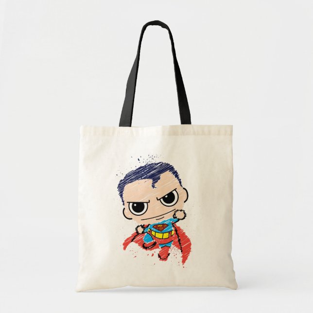 Bolso De Tela Mini Superman Sketch - Volando (Frente)
