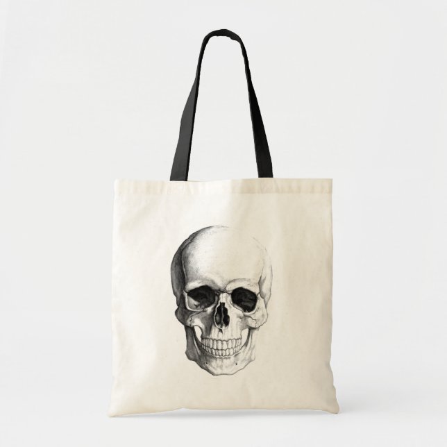 Bolso De Tela Mini Tote de cabezal óseo (Frente)