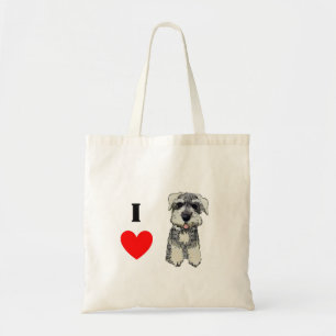 Bolso De Tela Mini tote del amor del Schnauzer