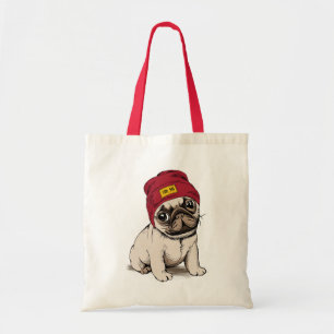 Bolso De Tela Minicachorro Hipster Pug