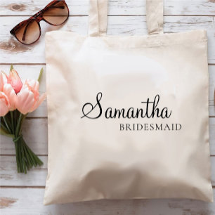 Bolso De Tela Mínima dama de honor personalizada, novia personal