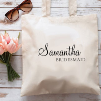 Bolso De Tela Mínima dama de honor personalizada, novia personal