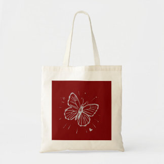 Bolso De Tela Minimal Butterfly T-Shirt – Elegant Simple Nature