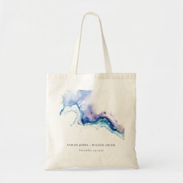 Bolso De Tela Minimal Coastal Sea Beach Watercolor Wedding