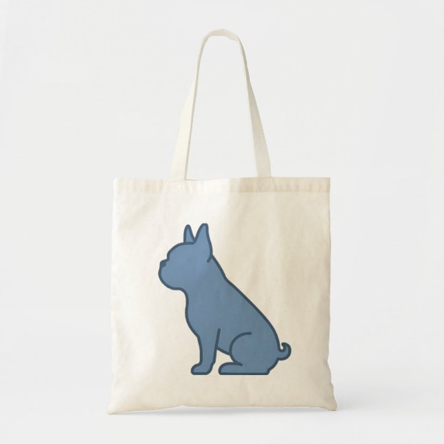 Bolso De Tela Minimal French Bulldog Design (Frente)