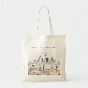 Bolso De Tela Minimal Los Ángeles, Boda de acuarela de Californi