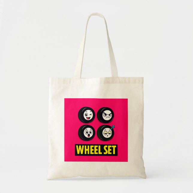 Bolso De Tela Minimal Skateboard wheel set (Frente)