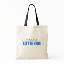 Minimal Welcome Little One Baby Boy  Tote Bag