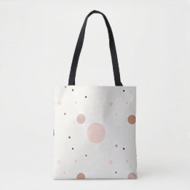 Bolso De Tela Minimal Winter Dot Pattern, Soft Cozy Neutrals