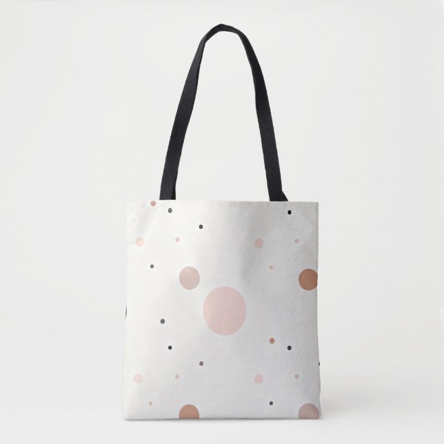 Bolso De Tela Minimal Winter Dot Pattern, Soft Cozy Neutrals (Anverso)