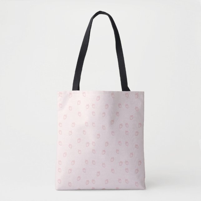Bolso De Tela Minimalismo de Fresa (Anverso)