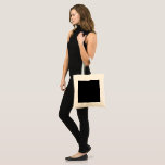 Bolso De Tela Minimalist Black Cat Silhouette<br><div class="desc">Stylish black cat silhouette in minimalist style – perfect for Halloween, pet lovers, and chic everyday gifts. Add a touch of mysterious charm and feline elegance to your lifestyle with this minimalist black cat silhouette design. Featuring a sleek and sophisticated illustration of a black cat in profile, this versatile artwork...</div>