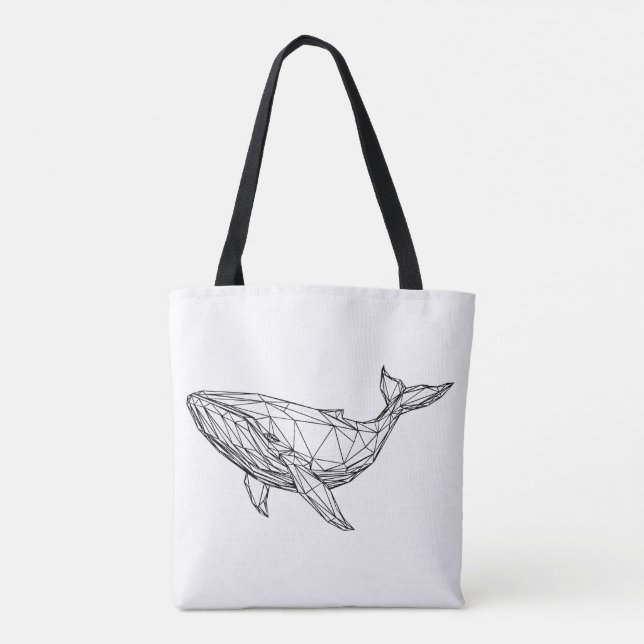 Bolso De Tela Minimalist Geometric Whale Tote Bag (Reverso)
