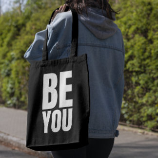 Bolso De Tela Minimalist inspirational quote "BE YOU"