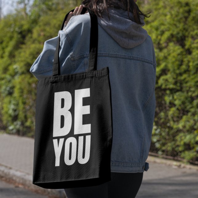 Bolso De Tela Minimalist inspirational quote "BE YOU" (Subido por el creador)