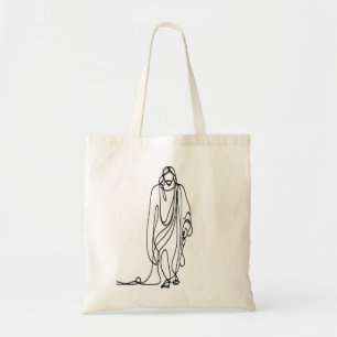 Bolso De Tela Minimalist Jesus Drawing One Line Art