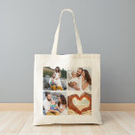 Bolso De Tela Minimalist Personalized Photo<br><div class="desc">Show off your favorite memories everywhere you go with this Custom Five Photo Personalized Double Sided Tote Bag. Upload five photos to create a clean, modern collage layout printed on both sides of the bag — perfect for family moments, vacations, pets, or milestones. Made from durable fabric with sturdy handles,...</div>