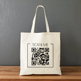 Bolso De Tela Minimalist QR Code Scan Me Business