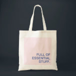 Bolso De Tela Minimalist Rose Blue Full of essential stuff<br><div class="desc">Minimal design with rose and blue colors.</div>