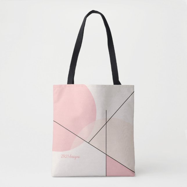 Bolso De Tela Minimalist Sakura – Chic & Customizable Tote Bag (Anverso)