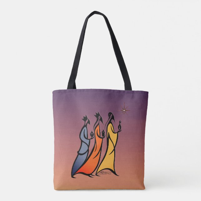 Bolso De Tela Minimalist Three Wise Men (Reverso)