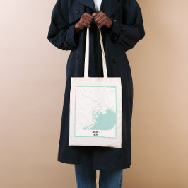 Bolso De Tela Minimalista blanco y azul en la ciudad de Tokio ma