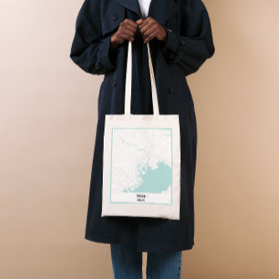 Bolso De Tela Minimalista blanco y azul en la ciudad de Tokio ma
