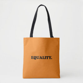 Bolso De Tela Minimalista de tipografía moderna negra naranja de