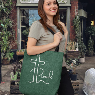 Bolso De Tela Minimalista floración Orgulloso Arte Cruzado Crist