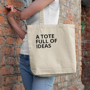 Bolso De Tela Minimalista moderno LLENO DE IDEAS Mamá Tote Bag