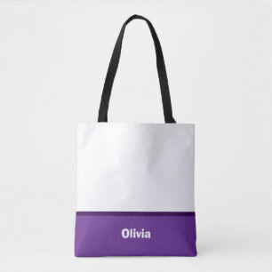 Bolso De Tela Minimalista nombre de banda moderna o monograma