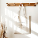 Bolso De Tela Minimalista Personalizado Boda simple blanco<br><div class="desc">Minimalista moderno blanco simple Boda Personalizado Tote Bag</div>