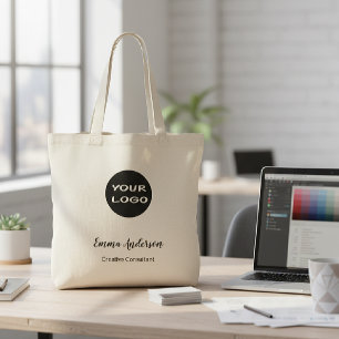 Bolso De Tela Minimalista Profesional Moderno   Tu Logo