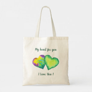 Bolso De Tela Minimalista  Romántico Te Amo  Día de San Valentín