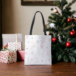 Bolso De Tela Minimalistas Navidades modernos Tema de la línea d