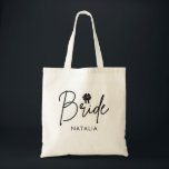 Bolso De Tela Mínimo Coquette Bow Script Bride<br><div class="desc">La Bolsa Minimal Coquette Bow Script Bride Tote Bag es una moda y un accesorio práctico para la novia. Con una proa delicada y un guión elegante,  es perfecto para llevar artículos esenciales en el gran día y más allá.</div>