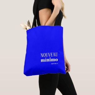 Bolso De Tela MINIMO DE NOUVEAU azul personalizado