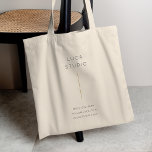Bolso De Tela Mínimo Limpio Simple Moderno Código QR Oro<br><div class="desc">Un diseño vertical minimalista en un estilo sencillo con un color de característica dorado y código QR. El enlace de código de texto y QR se puede personalizar fácilmente para un diseño tan único como su pequeña empresa!</div>