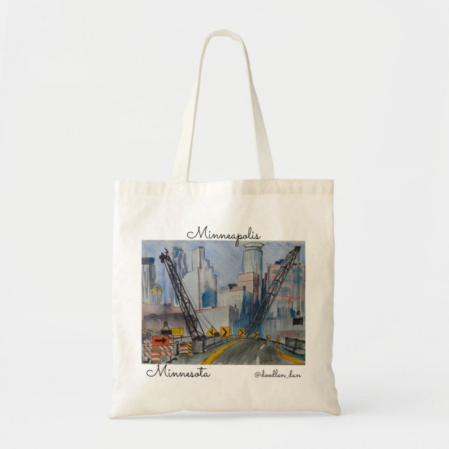 Bolso De Tela Minneapolis Minnesota (Frente)