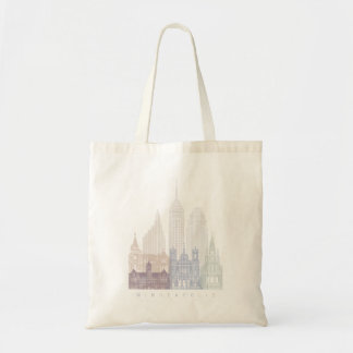 BOLSO DE TELA MINNEAPOLIS SKYLINE POSTER PASTEL