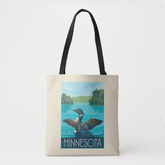 Bolso De Tela Minnesota | Loon (Anverso)