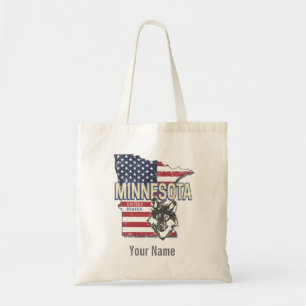 Bolso De Tela Minnesota State Estados Unidos Map Vintage USA