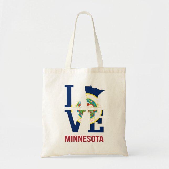 Bolso De Tela Minnesota State USA Love (Frente)